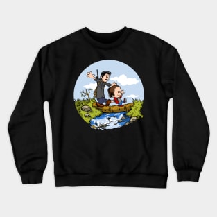 crossing a river Crewneck Sweatshirt